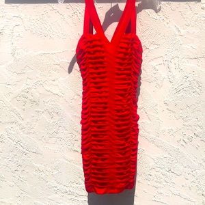 Nikibiki Red Satiny Sweetheart Dress Size Small. Excellent Condition.